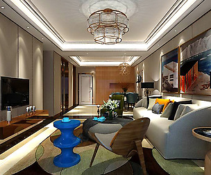 Stylish avant-garde living room design 137