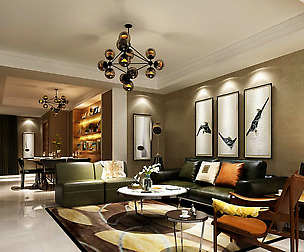 Stylish avant-garde living room design 138