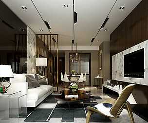 Stylish avant-garde living room design 144