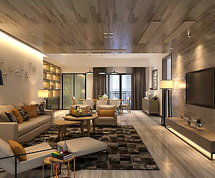 Stylish avant-garde living room design 150