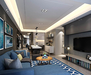 Stylish avant-garde living room design 151