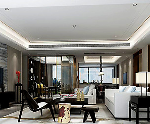 Stylish avant-garde living room design 154