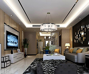 Stylish avant-garde living room design 159