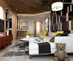 Stylish avant-garde living room design 162