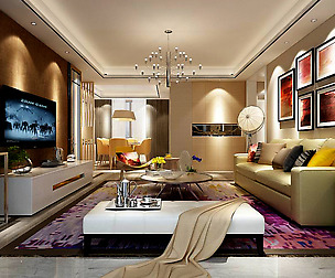 Stylish avant-garde living room design 164