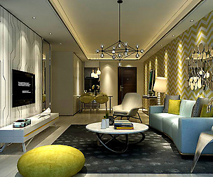 Stylish avant-garde living room design 169