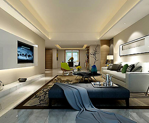 Stylish avant-garde living room design 173