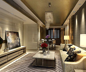 Stylish avant-garde living room design 178