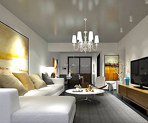 Stylish avant-garde living room design 186