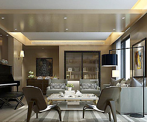 Stylish avant-garde living room design 189