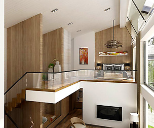 Stylish avant-garde living room design 194