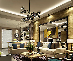 Stylish avant-garde living room design 197