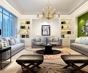 Stylish avant-garde living room design 202