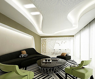Stylish avant-garde living room design 204