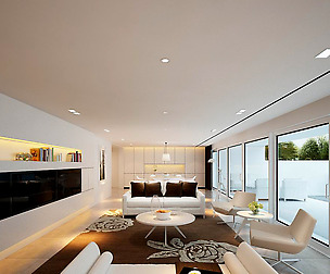 Stylish avant-garde living room design 206
