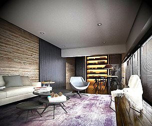 Stylish avant-garde living room design 207