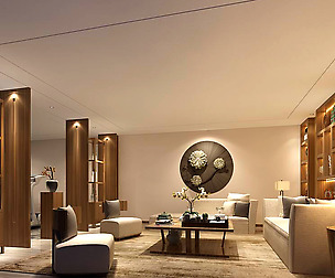 Stylish family living room design 03