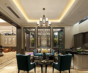 Stylish family living room design 05
