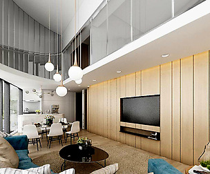 Stylish family living room design 11