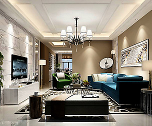 Stylish family living room design 14