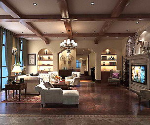 Stylish family living room design 15