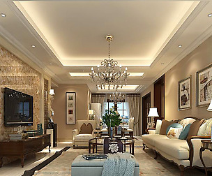 Stylish family living room design 17