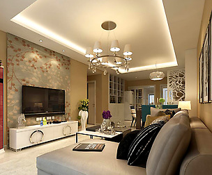 Stylish family living room design 18