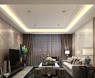 Stylish family living room design 22