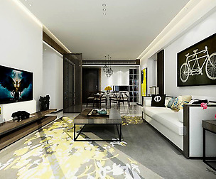 Stylish avant-garde living room design 57