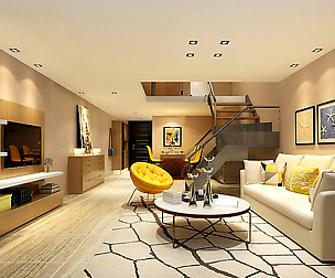 Stylish avant-garde living room design 100