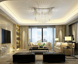 Stylish avant-garde living room design 108