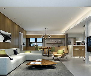 Stylish avant-garde living room design 110