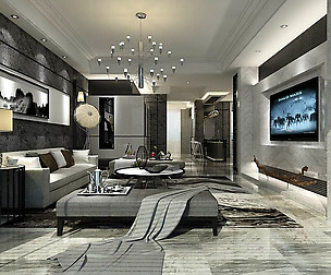 Stylish avant-garde living room design 111