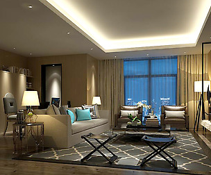 Stylish avant-garde living room design 114