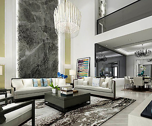 Stylish avant-garde living room design 119