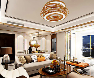 Stylish avant-garde living room design 124