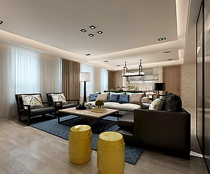 Stylish avant-garde living room design 126