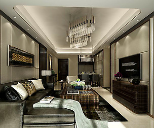 Stylish avant-garde living room design 133