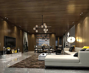 Stylish avant-garde living room design 135