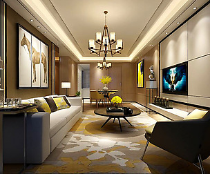 Stylish avant-garde living room design 140
