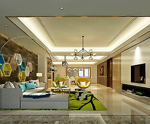 Stylish avant-garde living room design 153