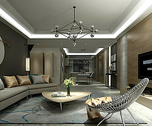 Stylish avant-garde living room design 160
