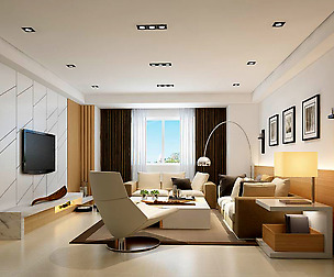 Stylish avant-garde living room design 161