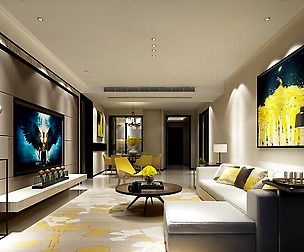 Stylish avant-garde living room design 168