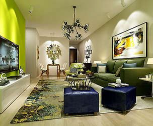 Stylish avant-garde living room design 170