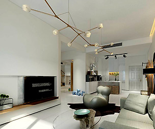 Stylish avant-garde living room design 180