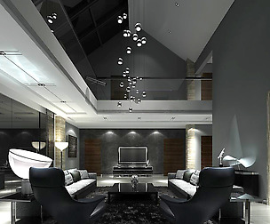 Stylish avant-garde living room design 184