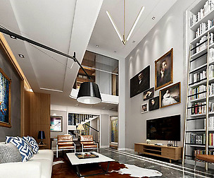 Stylish avant-garde living room design 191