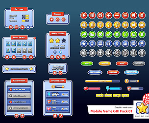 Mobile Game GUI Pack 01