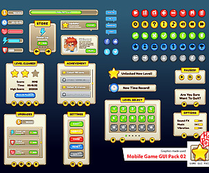 Mobile Game GUI Pack 02